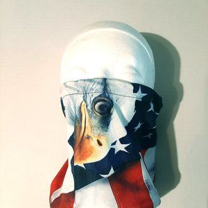 American Eagle USA Flag print Neck Gaiter Gator Balaclava face cover mask OSFM